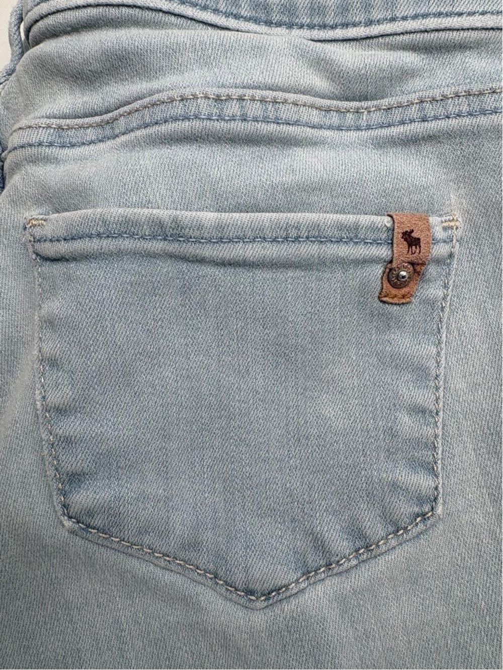abercrombie kids Light Blue Skinny Jeans with Logo Tab